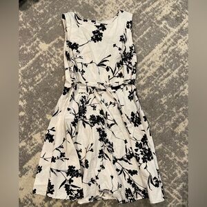 Grace Karin Floral Black & White Dress